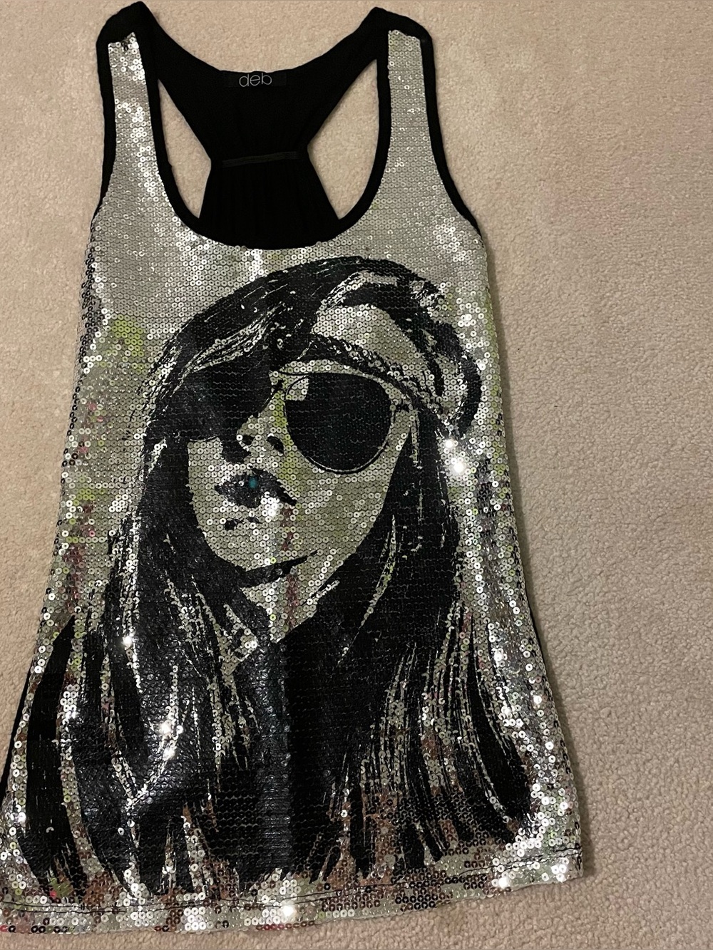 DEB Y2K graphic bling tank top-S/M (see description on sizing